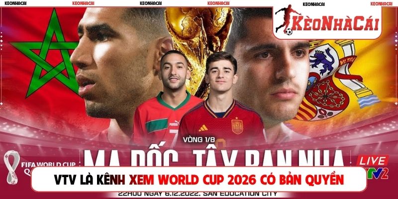 VTV là kênh xem World Cup 2026 có bản quyền